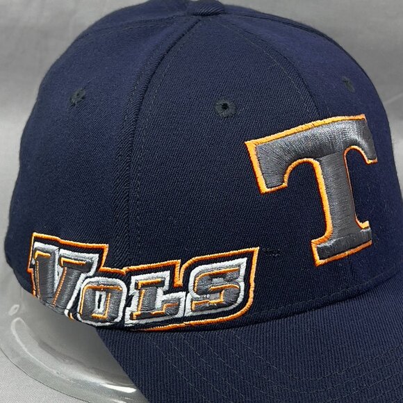 TOW Tennessee Volunteers NCAA One Fit Hat Navy Football Stretch Baseball Mens - Picture 8 of 15